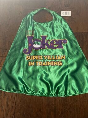Green Joker 'Super Villain in Training' Kids Bib Cape